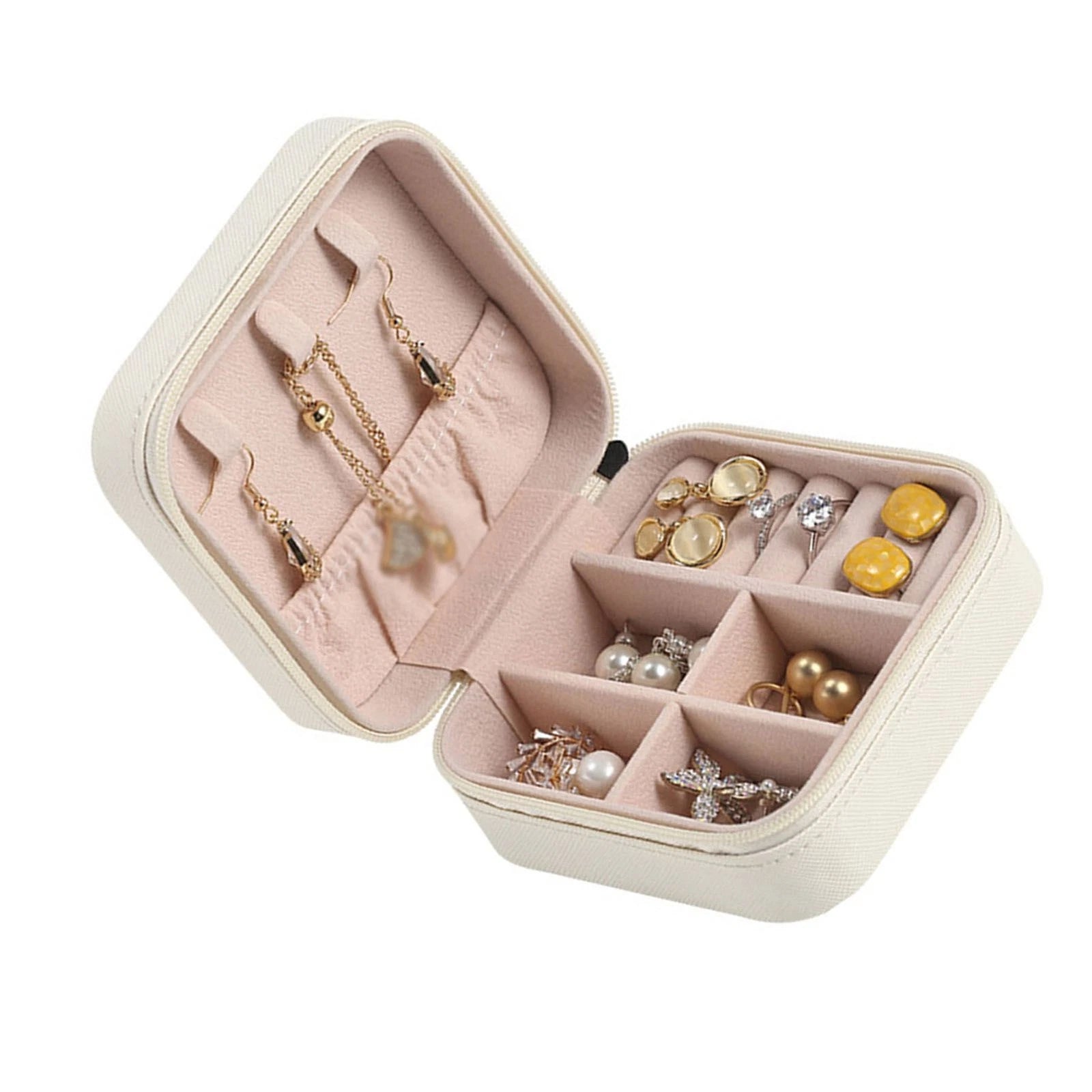 Jewelry Box Storage Organizer Small Portable Leather Single Layer Storage GIYN | eBay