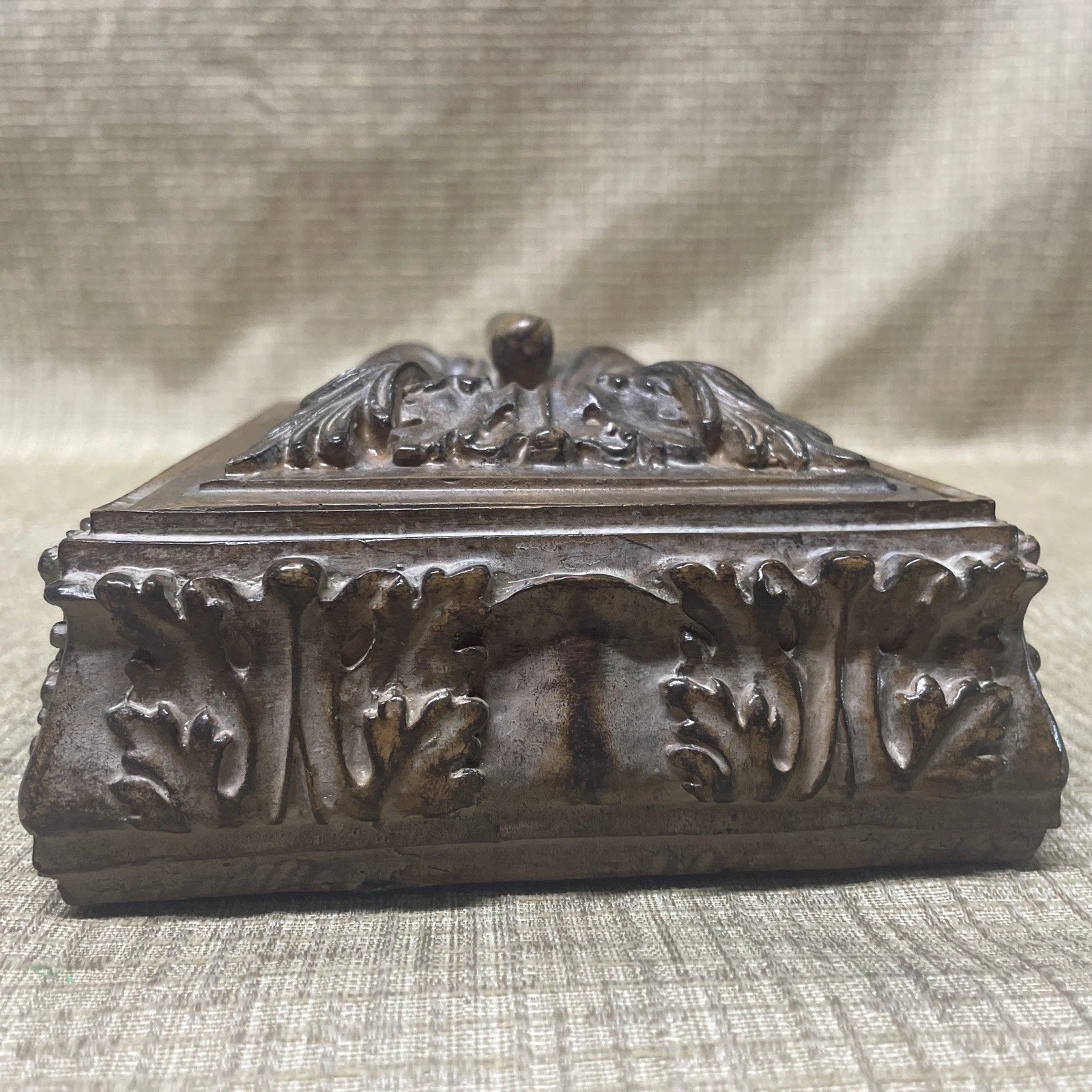 Jewelry Box 7.5" Wide 2.25”Depth With Handle 5.25 International Bazaar | eBay