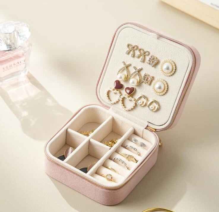 EXUBERTREE Plush Velvet Travel Jewelry Storage Box (pink Color) | eBay