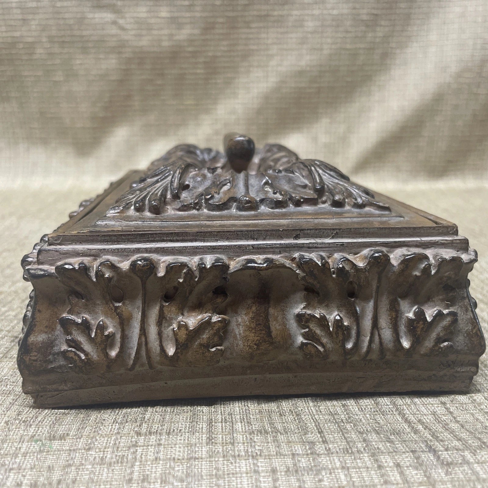 Jewelry Box 7.5" Wide 2.25”Depth With Handle 5.25 International Bazaar | eBay