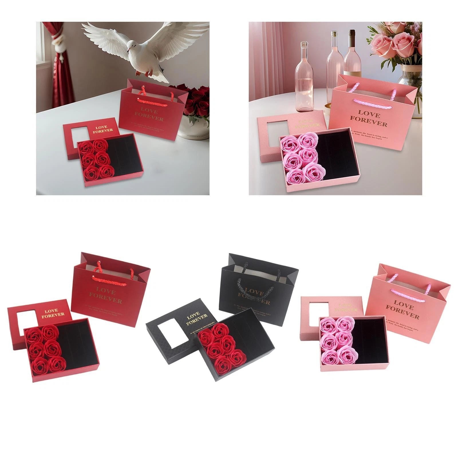 Rose Flower Jewelry Box Jewelry Organizer Display Multifunctional Portable | eBay