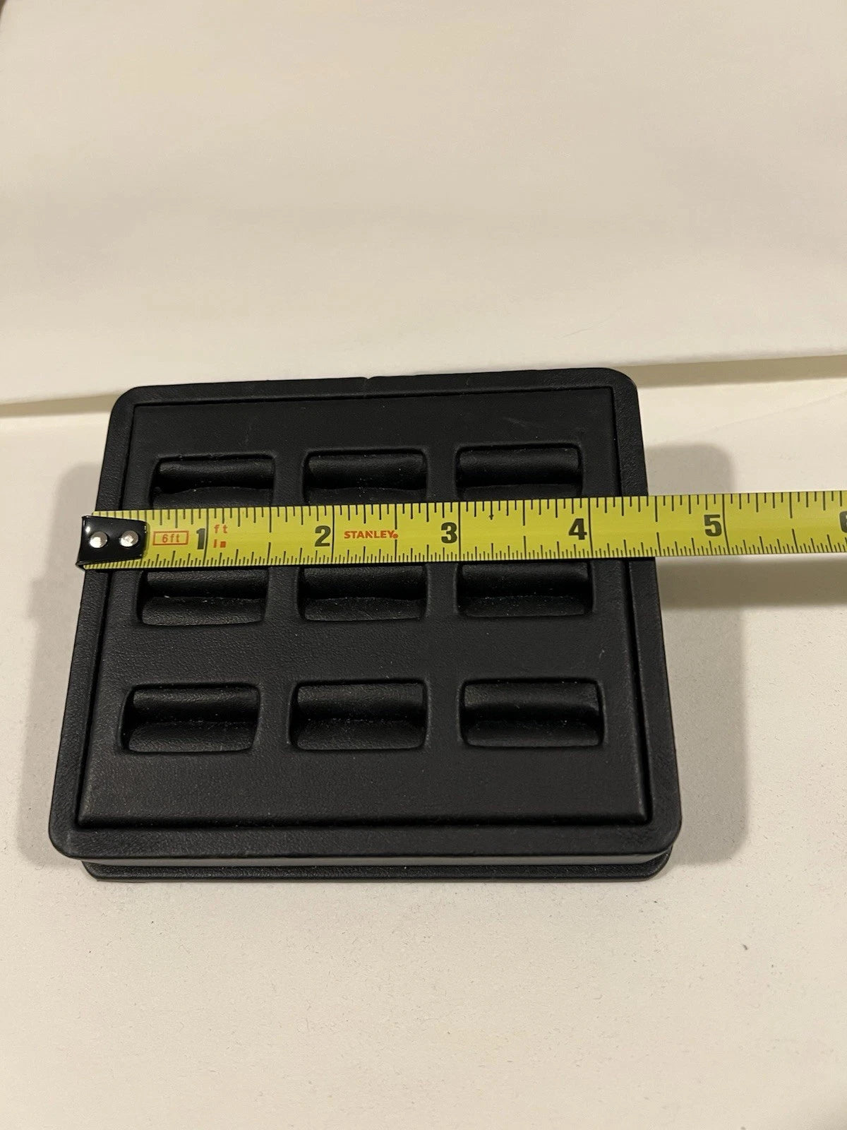 Black Leather 9 Ring Tray Jewelry Display | eBay