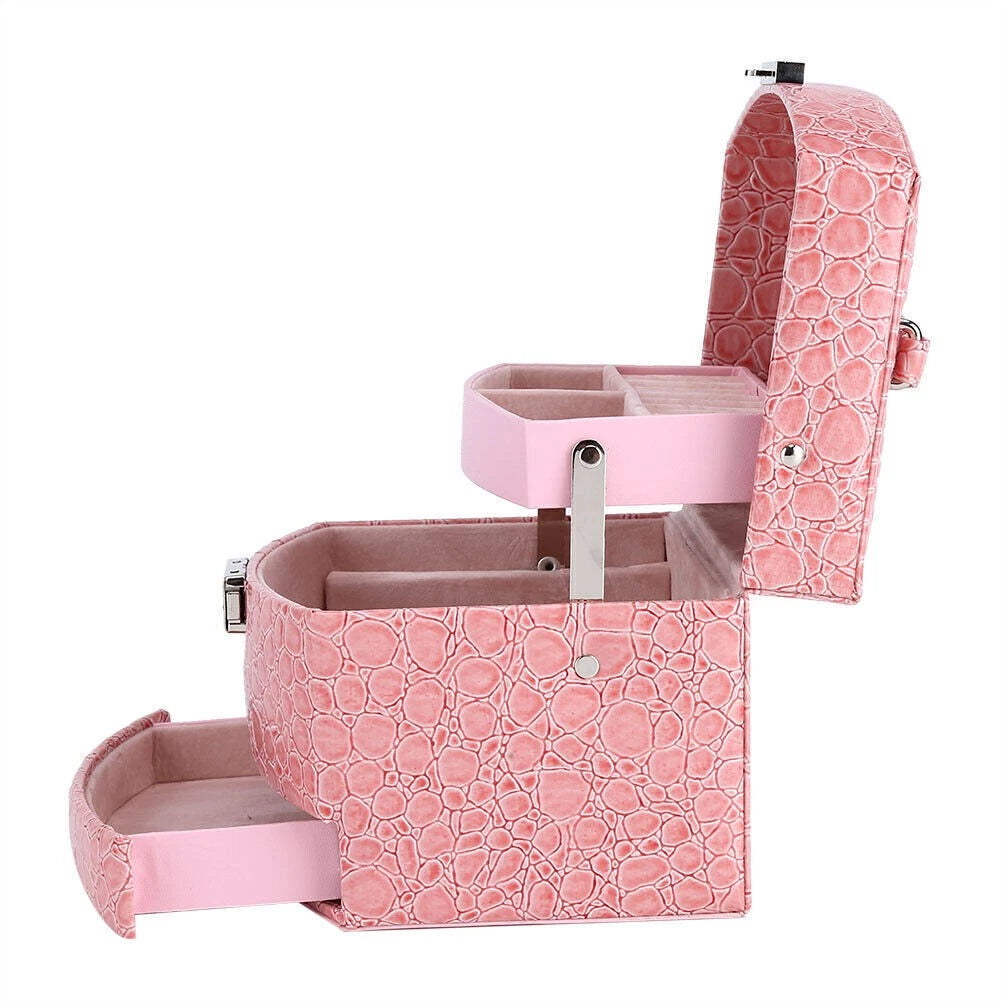 3 Layers Jewelry Necklace Ring Storage Box Case Lady Gift Home Supplies | eBay