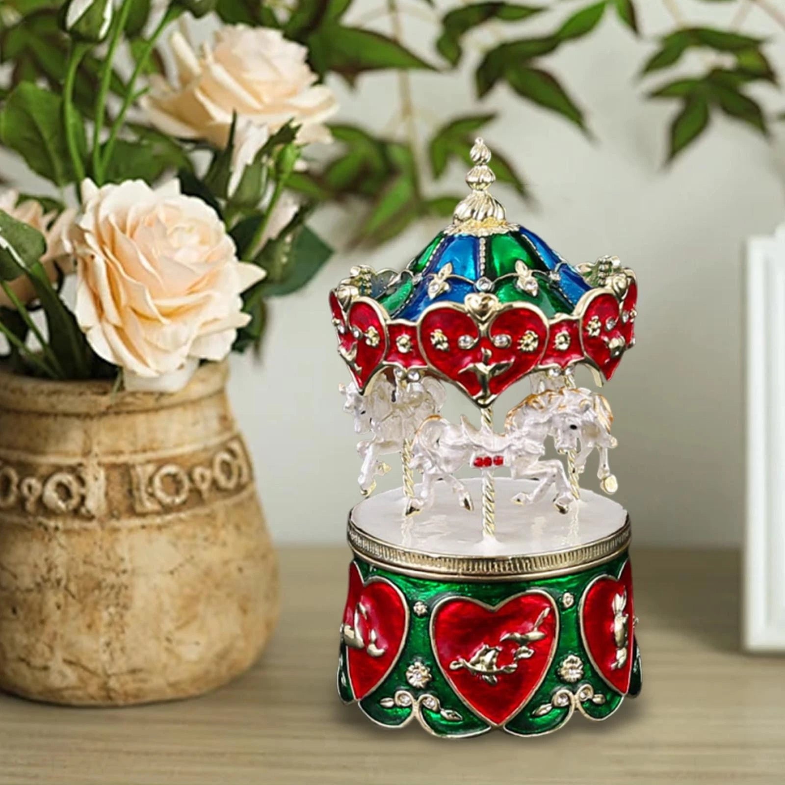 Carousel Trinket Box Souvenir Jewelry Storage Box for Rings Bracelets Small | eBay