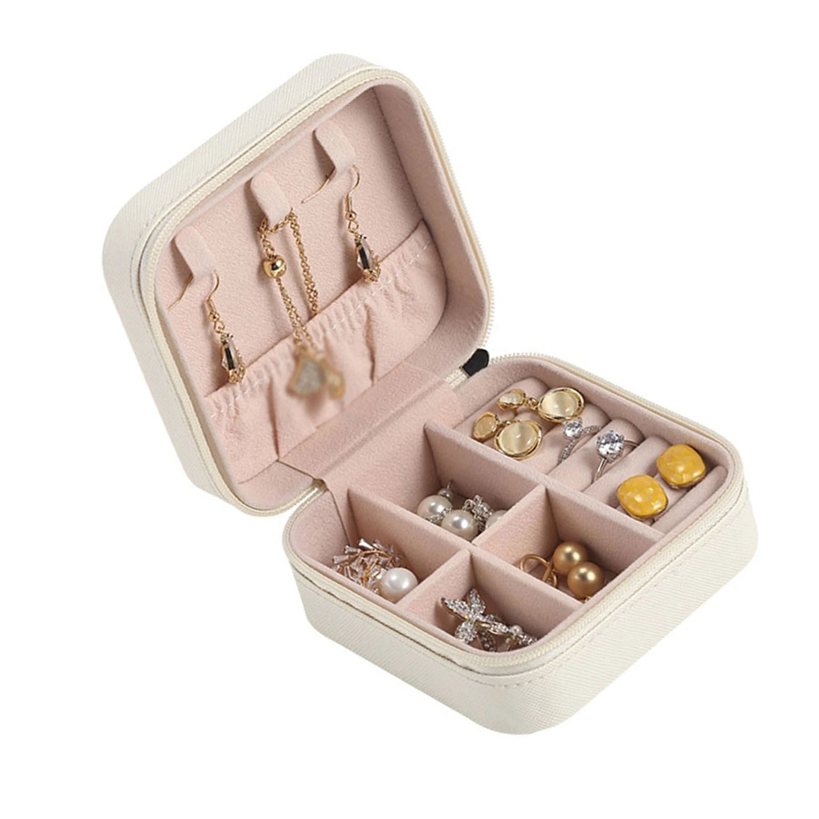 Jewelry Box Storage Organizer Small Portable Leather Single Layer Storage GIYN | eBay