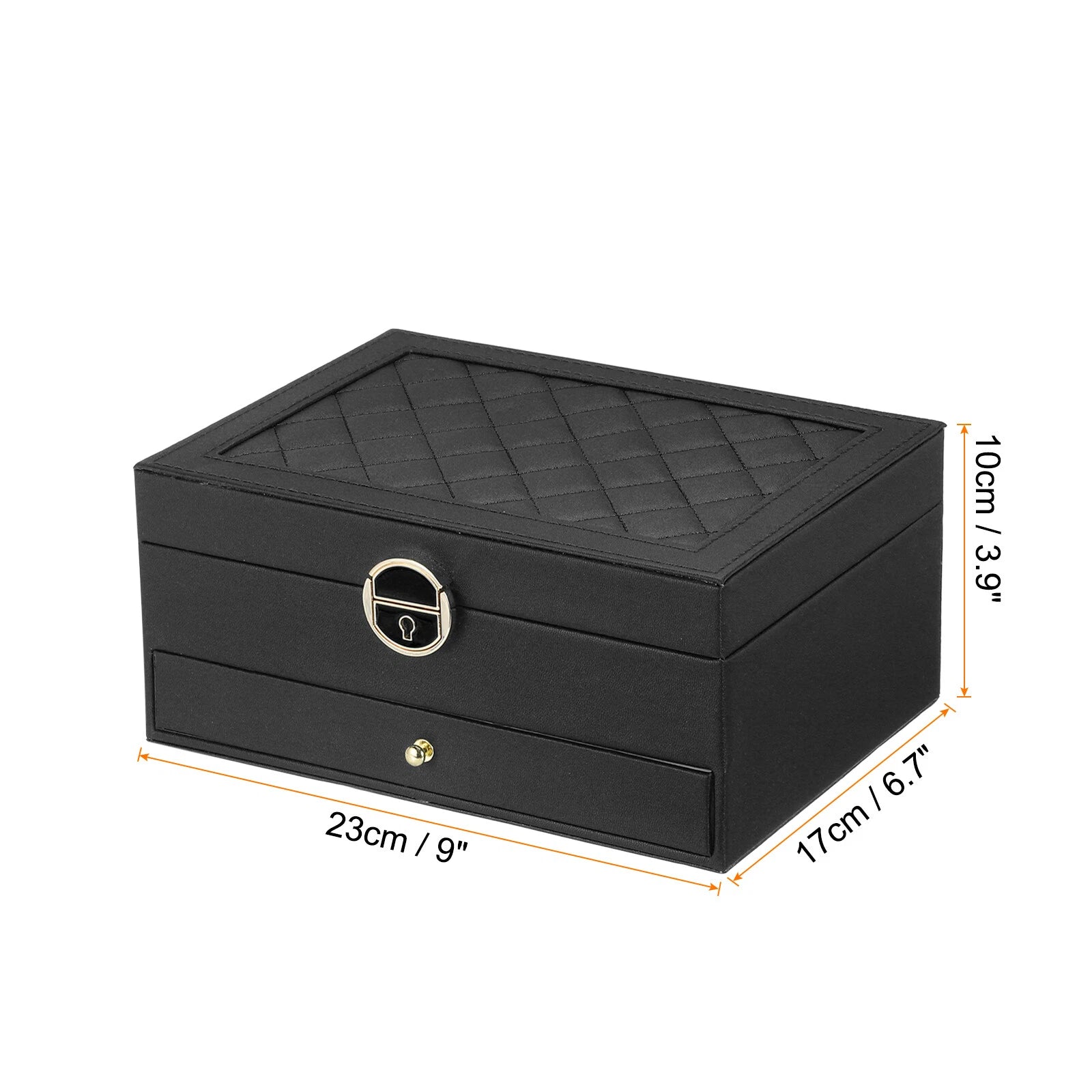 2 Layer Jewelry Box Organizer PU Leather Jewelry Storage Box for Necklace Black | eBay
