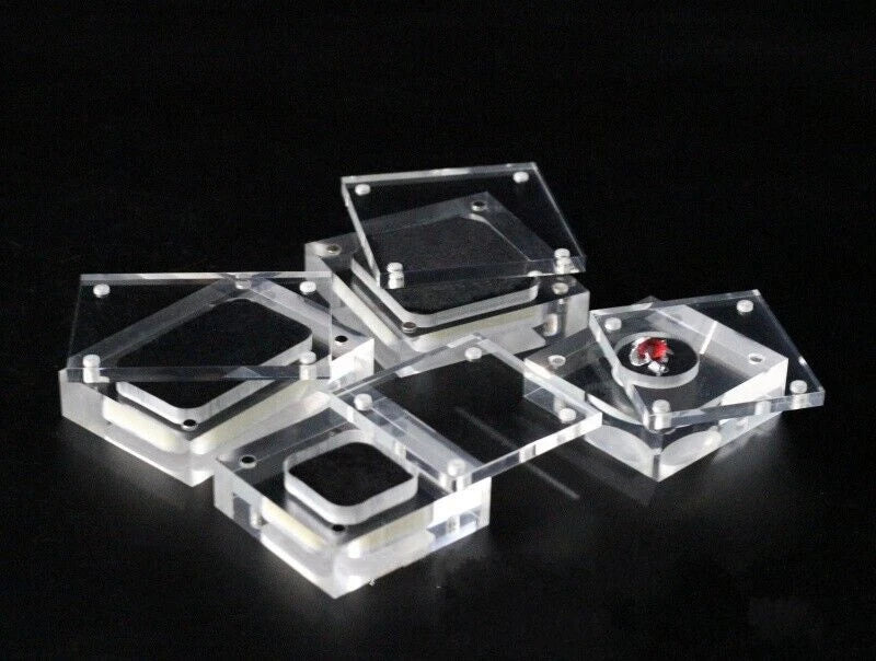 Acrylic Jewelry Storage Box Gemstone Ring Display Case Holder Container Organize | eBay