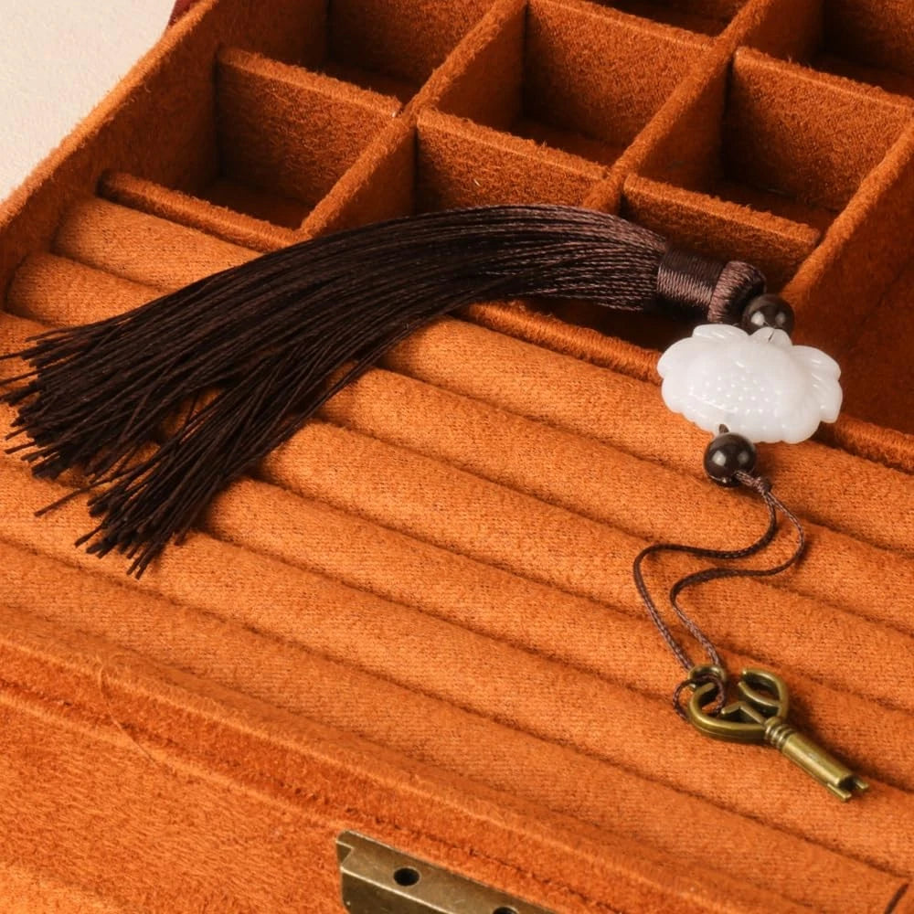 GYJOYERO Women Jewelry Box Lockable 3 Layers Large Jewelry Organizer Storage | eBay