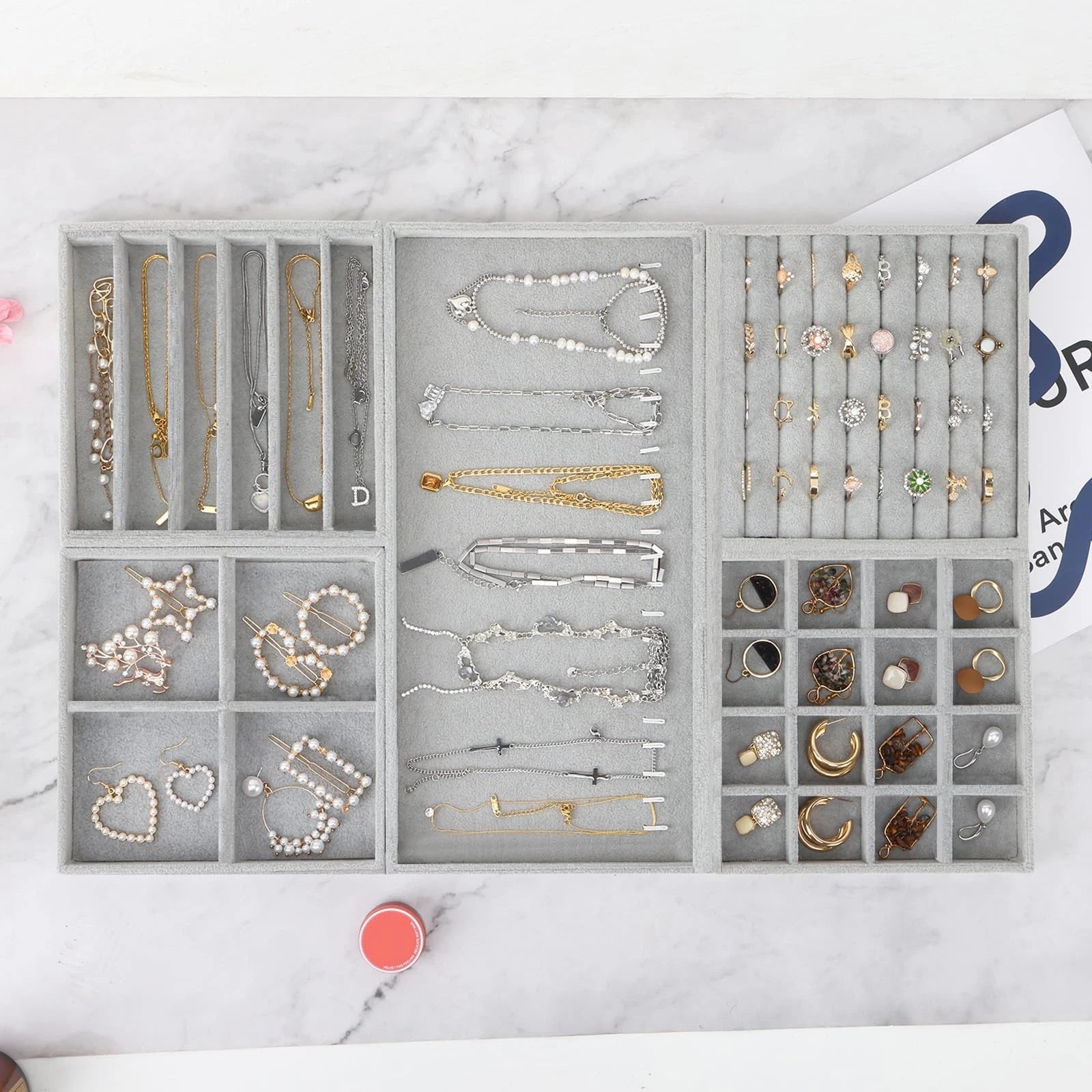 Fixwal Jewelry Organizers and Storage 14in Stackable Jewelry Drawer Organizer... | eBay