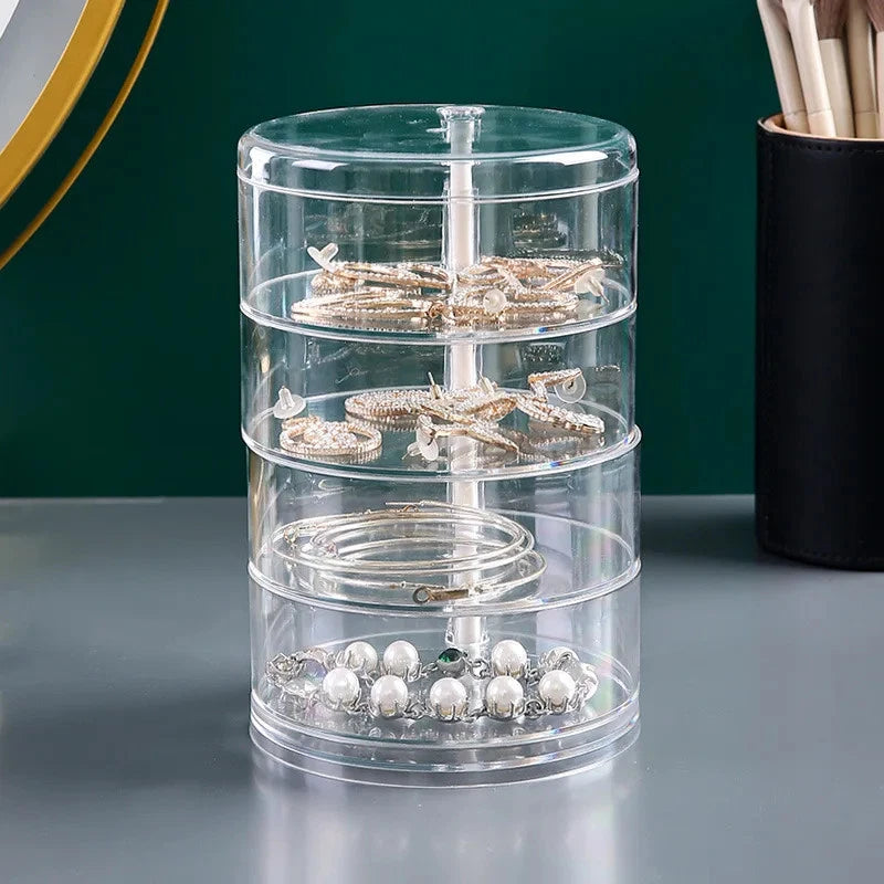 1pc Stylish & Large Capacity 3/4/5 Layers Rotating Jewelry Storage Box For | eBay