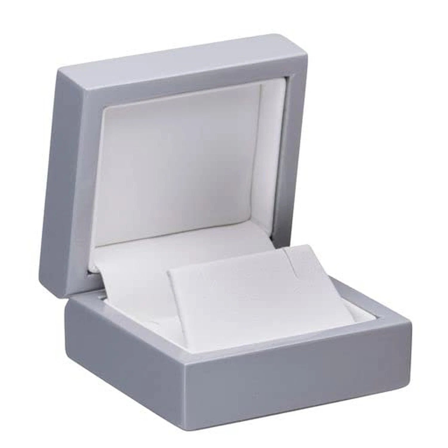 Allure - Wooden Earring Box - Silver Wood Jewelry Gift box, With High Polish ... | eBay