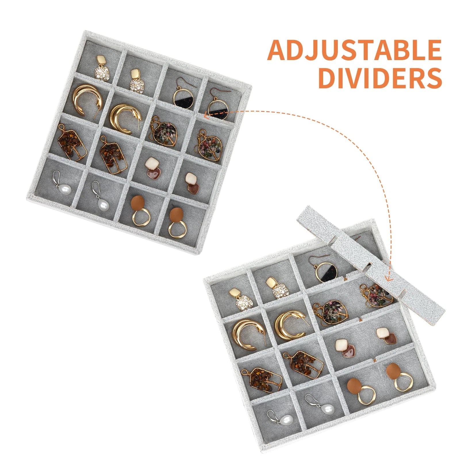 Fixwal Jewelry Organizers and Storage 14in Stackable Jewelry Drawer Organizer... | eBay