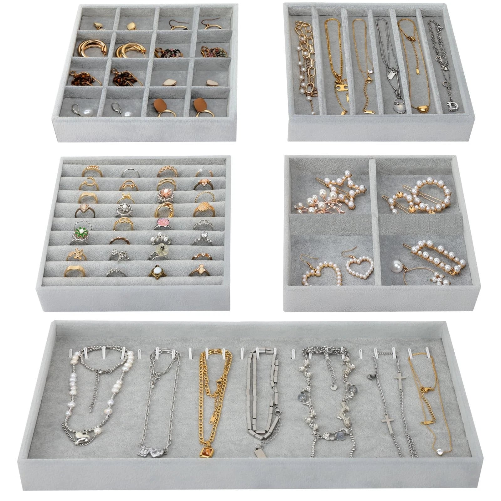 Fixwal Jewelry Organizers and Storage 14in Stackable Jewelry Drawer Organizer... | eBay