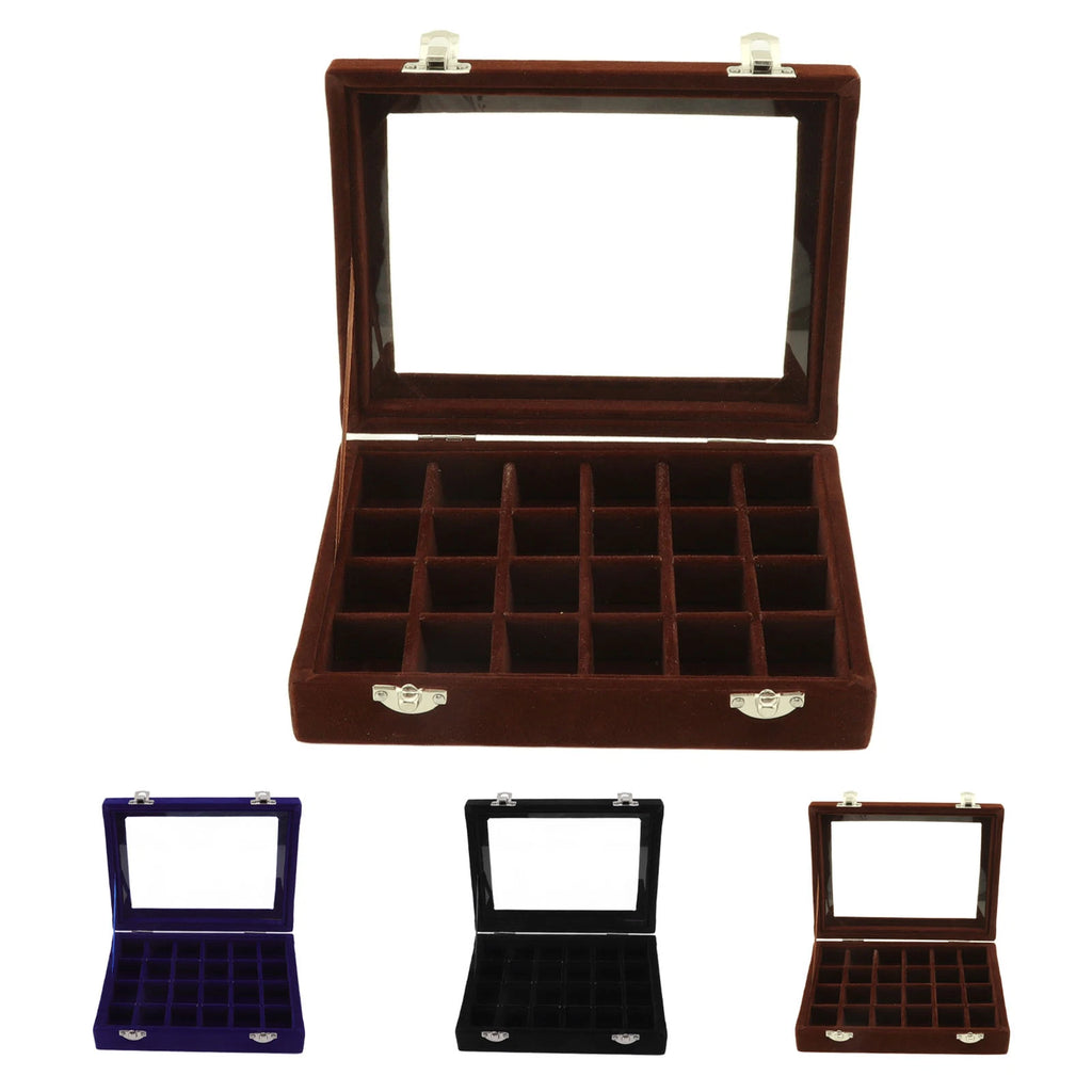 Velvet Jewelry Tray Earrings Ring Storage Box Display Box jewelry organizer box | eBay