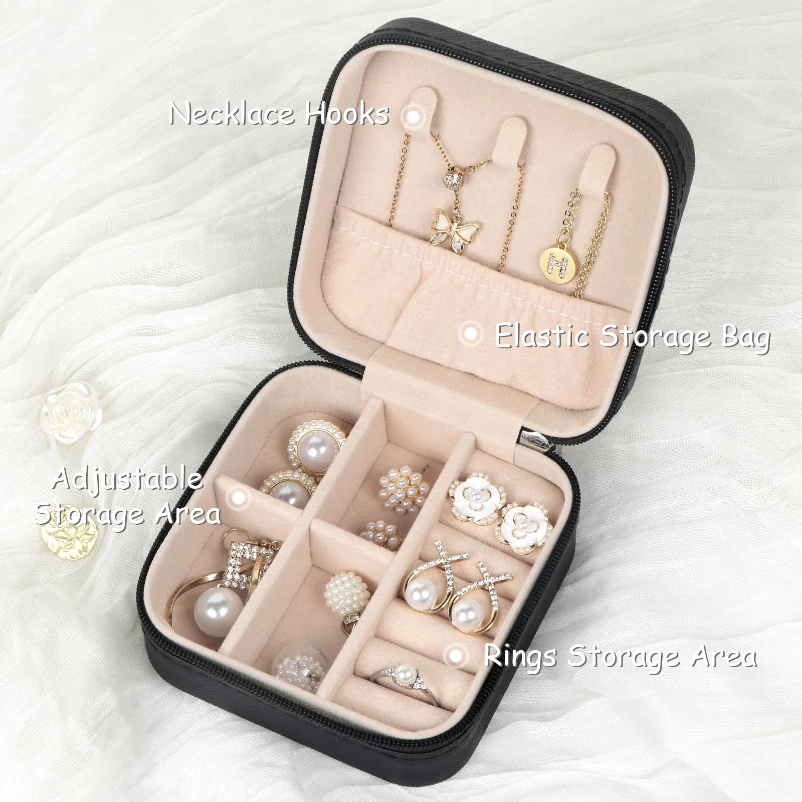 Travel Jewelry Case Small Jewelry Box Jewelry Organizer Storage Case Portable... | eBay