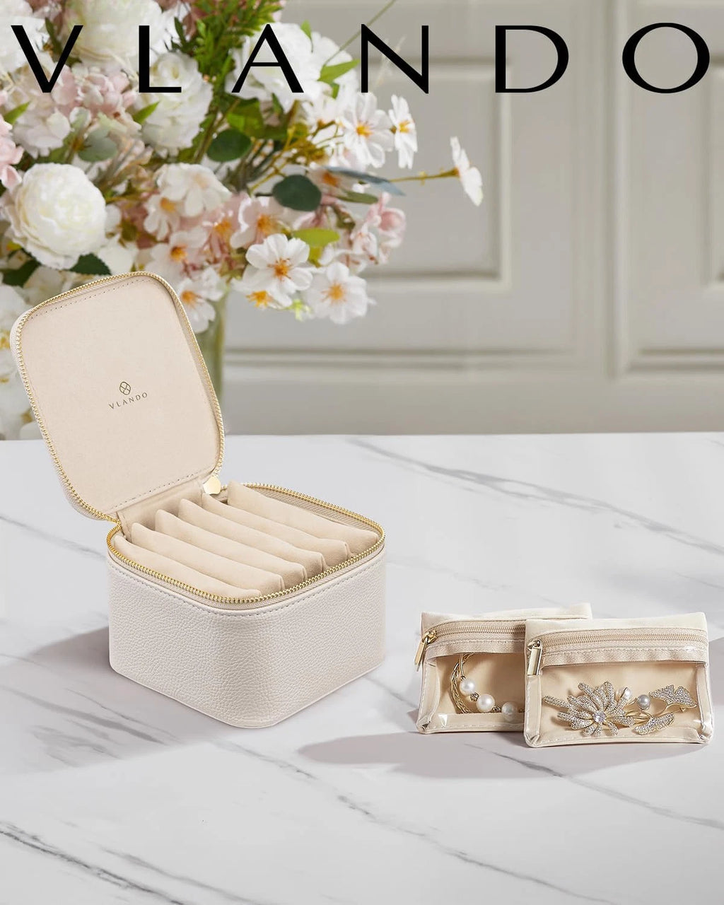 Small Jewelry Box Organizer,Travel Jewelry Storage with 6 Velvet Jewelry Zipper | eBay