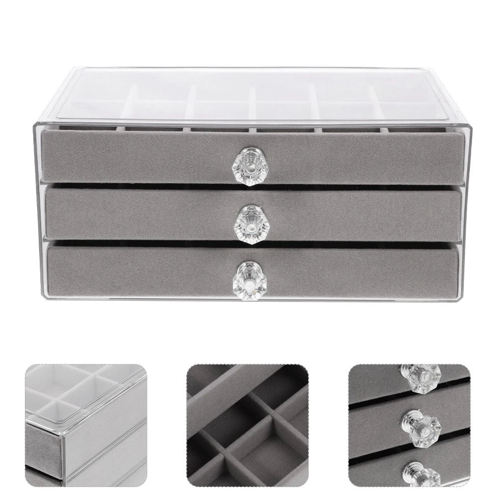 Three-layer Jewelry Storage Box Miss Container Bracelet Organizers | eBay