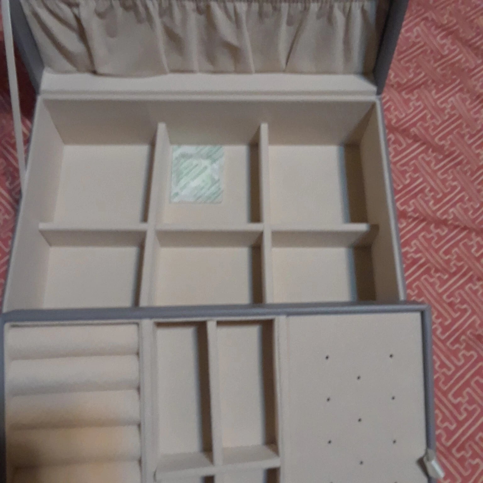Voova Jewelry Box Organizer for Women 2 Layer Large Men Jewelry Storage New | eBay
