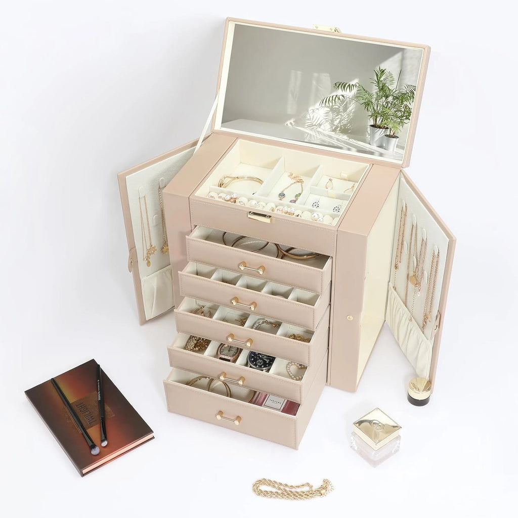 Large Jewelry Holder Organizer, 6 Layer Jewelry Box for Women Jewelry Storage Ca | eBay