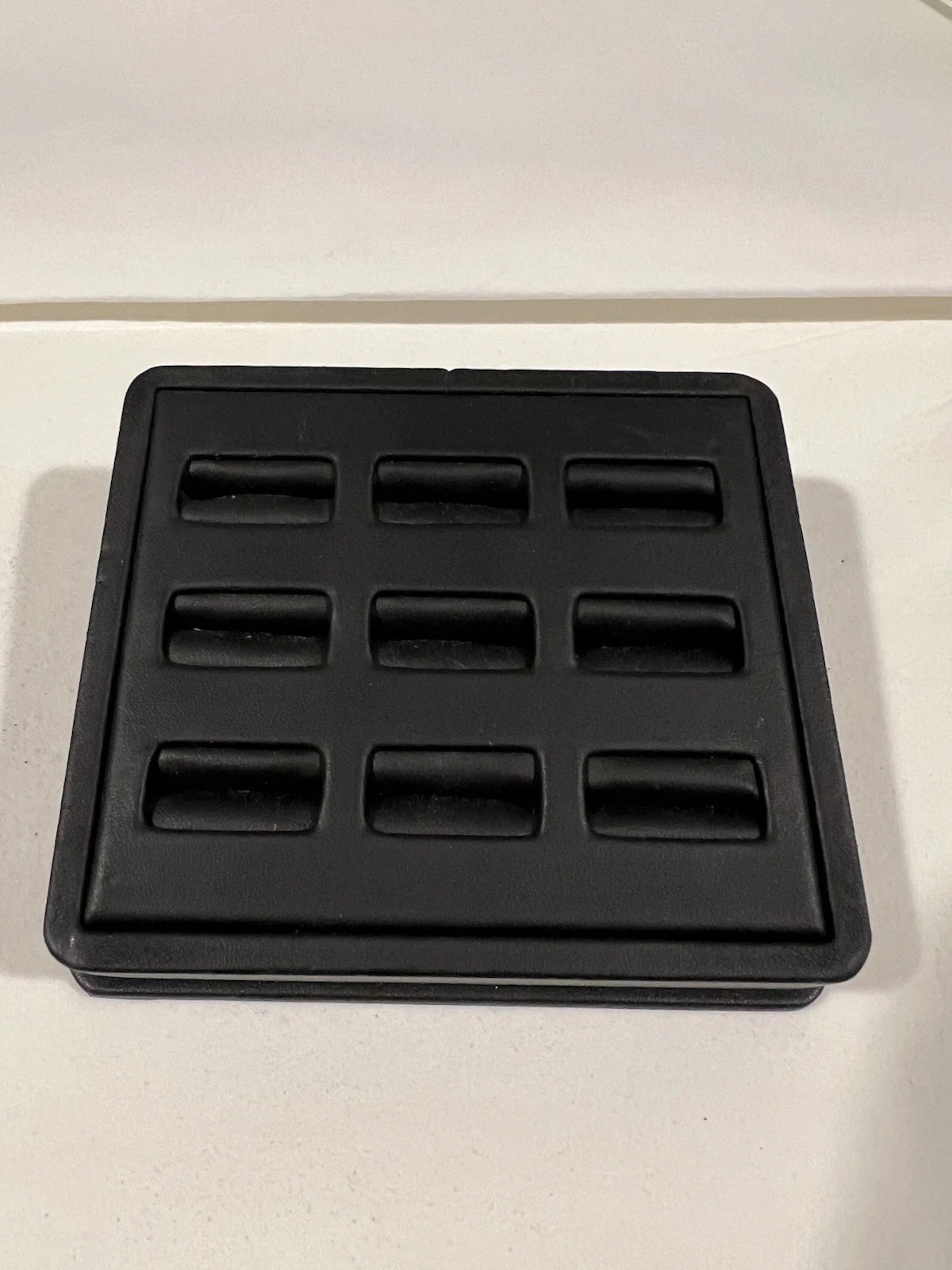 Black Leather 9 Ring Tray Jewelry Display | eBay