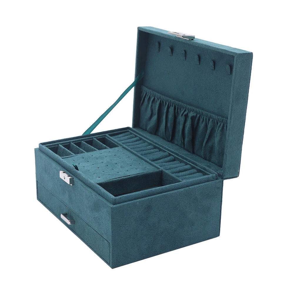 Large Jewelry Box Organizer Storage Case For Necklaces Rings Earrings Women Gift | eBay