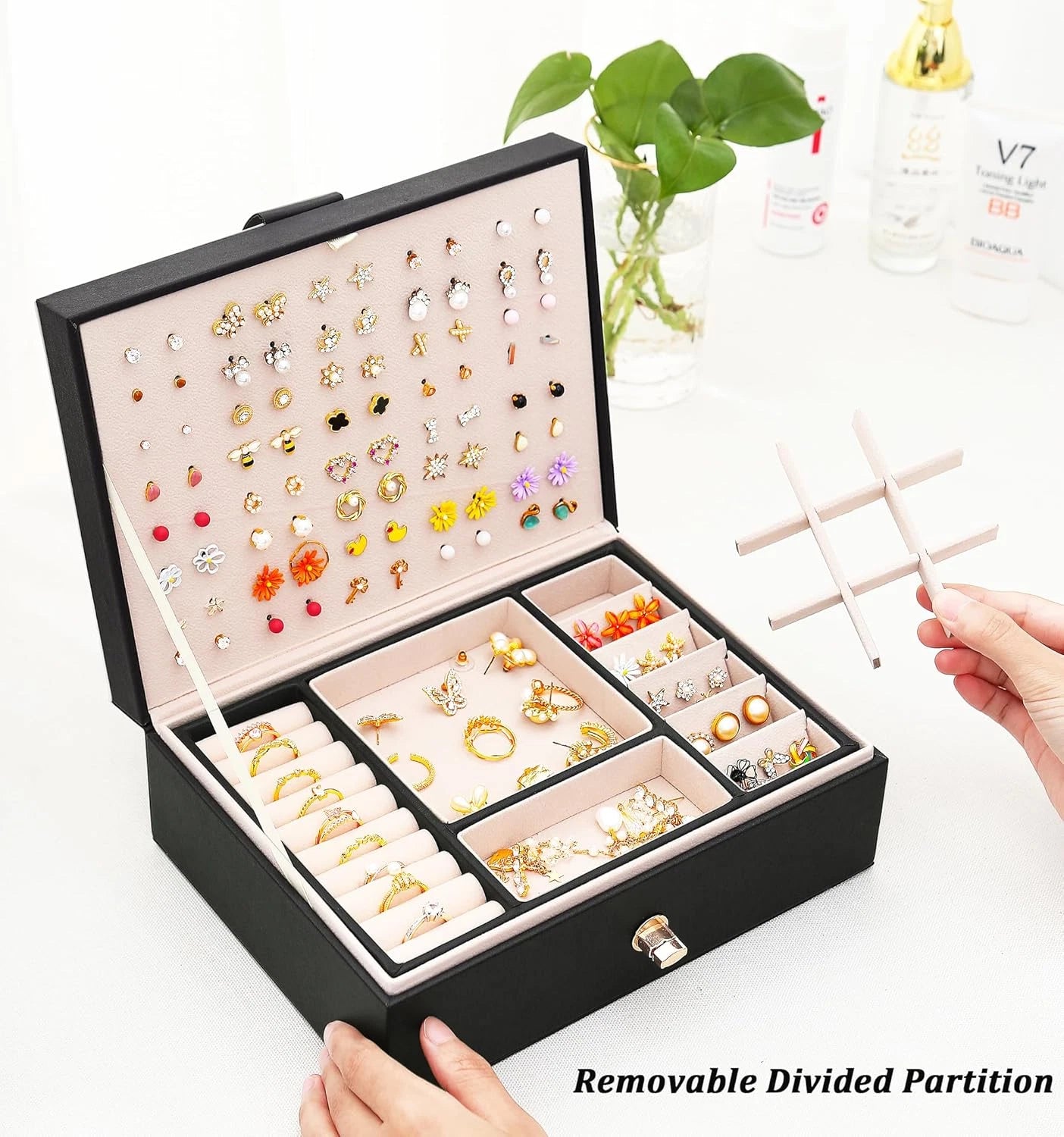 Womens Earring Jewelry Box for Girls Jewelry Earring Organizer Box Earring Holde | eBay