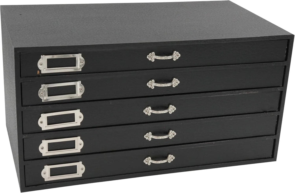 Jewelry Storage Organizer (Jewelry Box), Black Faux Leather 5-Drawer Jewelry Cas | eBay