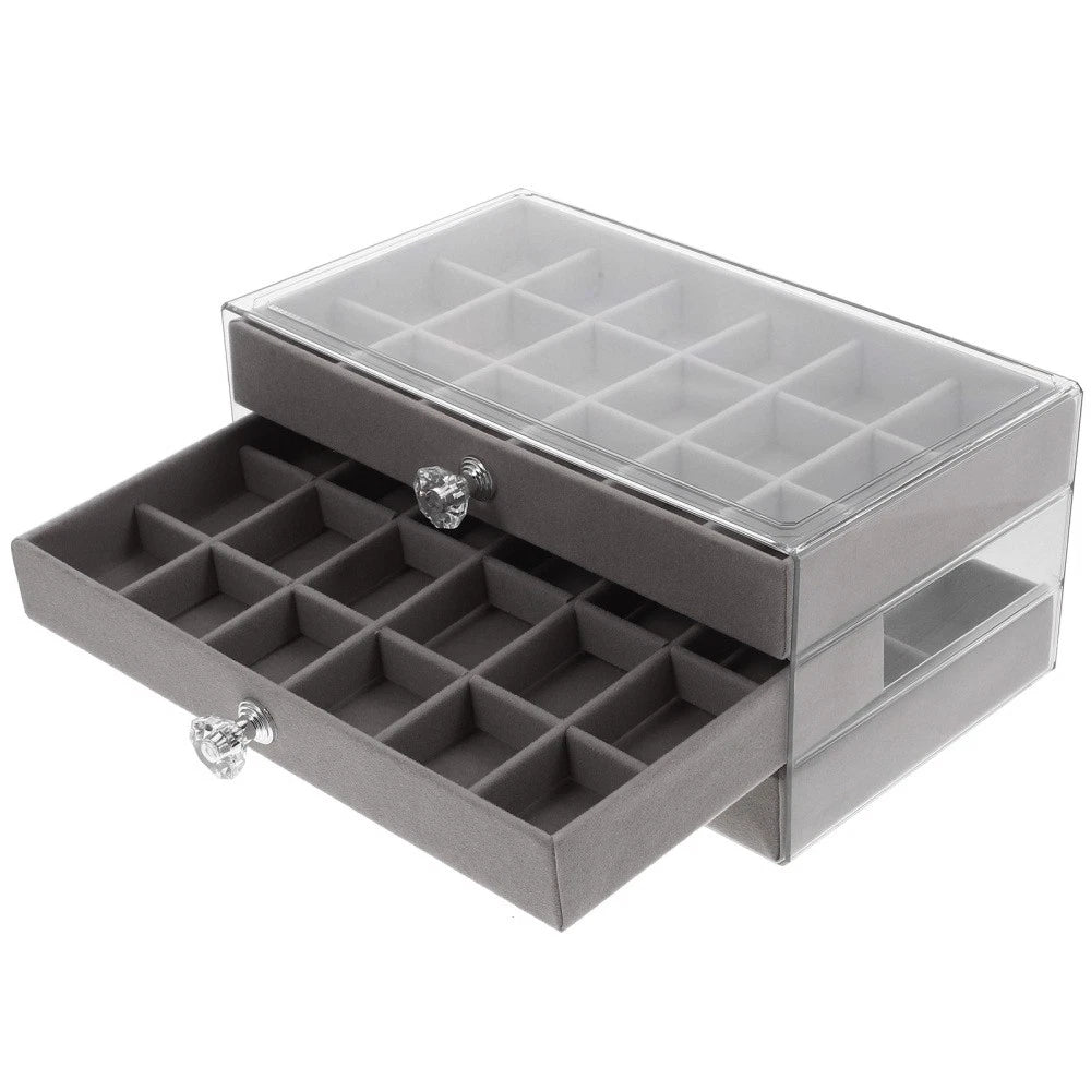 Three-layer Jewelry Storage Box Miss Container Bracelet Organizers | eBay