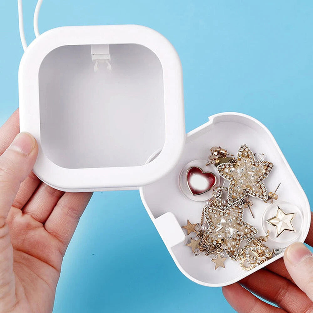 Jewelry Storage Box Dustproof Rectangle Case Earing Jewelry Makeup Box Travel | eBay