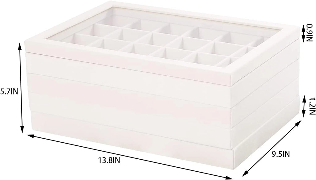 Set of 5 Stackable Jewelry Organizer Tray Necklace Earring Box Storage | eBay