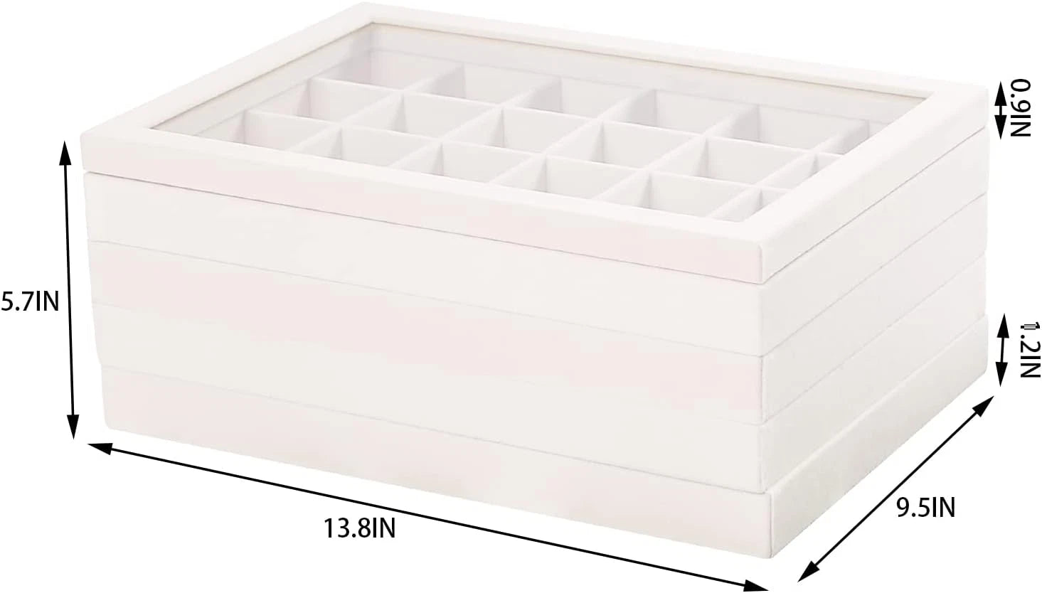 Set of 5 Stackable Jewelry Organizer Tray Necklace Earring Box Storage | eBay