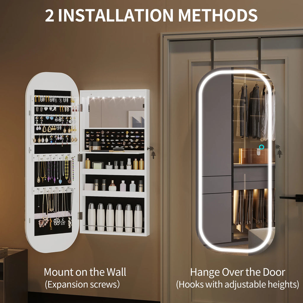 Wall/Door Mounted Jewelry Armoire Organizer Jewelry Cabinet for Bedroom | eBay
