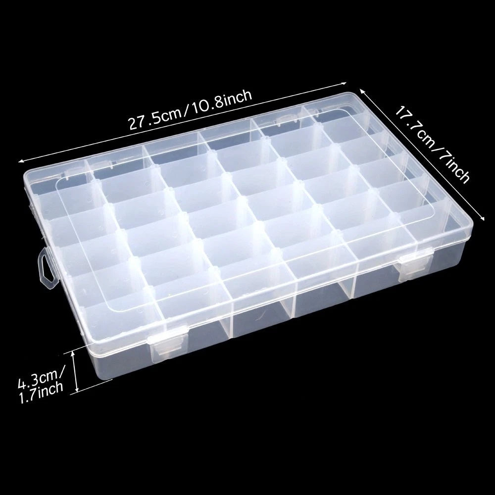 KLOUD City Clear Plastic Jewelry Box Organizer Storage Container with Adjusta... | eBay