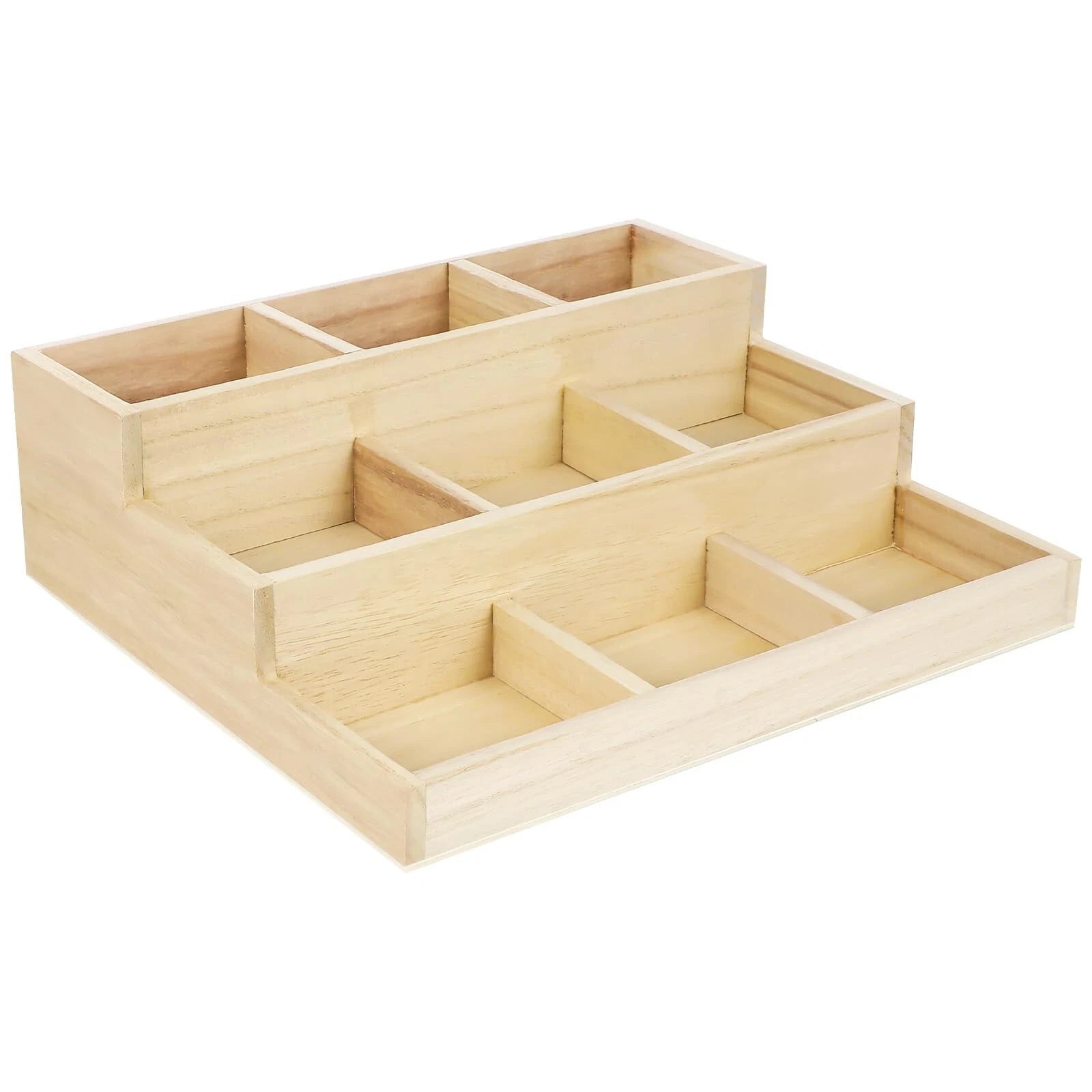 Wooden Jewelry Storage Organizer - Divided Box for Earrings, Necklaces, and R... | eBay