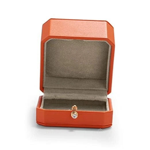 Luxury Leather Earring Gift Box Jewelry Storage Display Earring Box Creamy | eBay