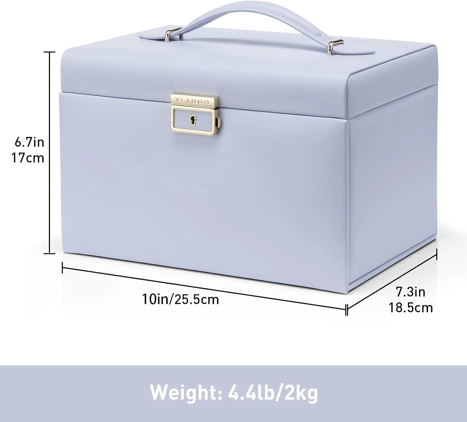 Vlando Velvet Jewelry Box for Women, Large Leather Jewelry (Purple) | eBay