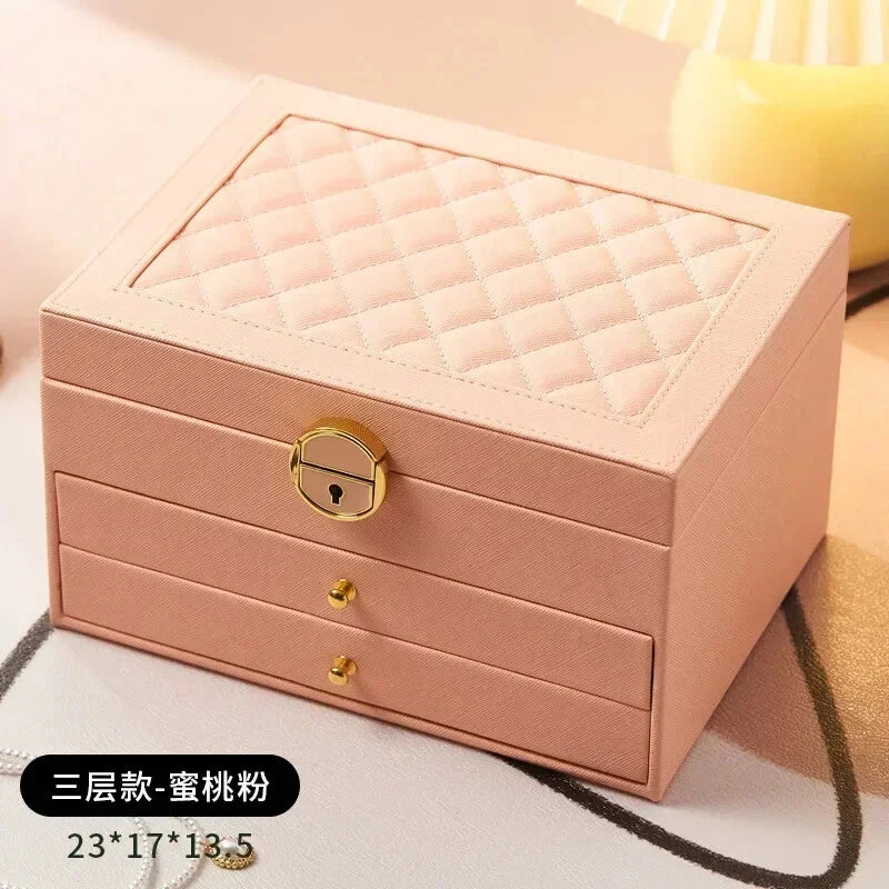 Large Capacity Jewelry Storage Box Necklace Earrings Bracelet Organizer Holder | eBay