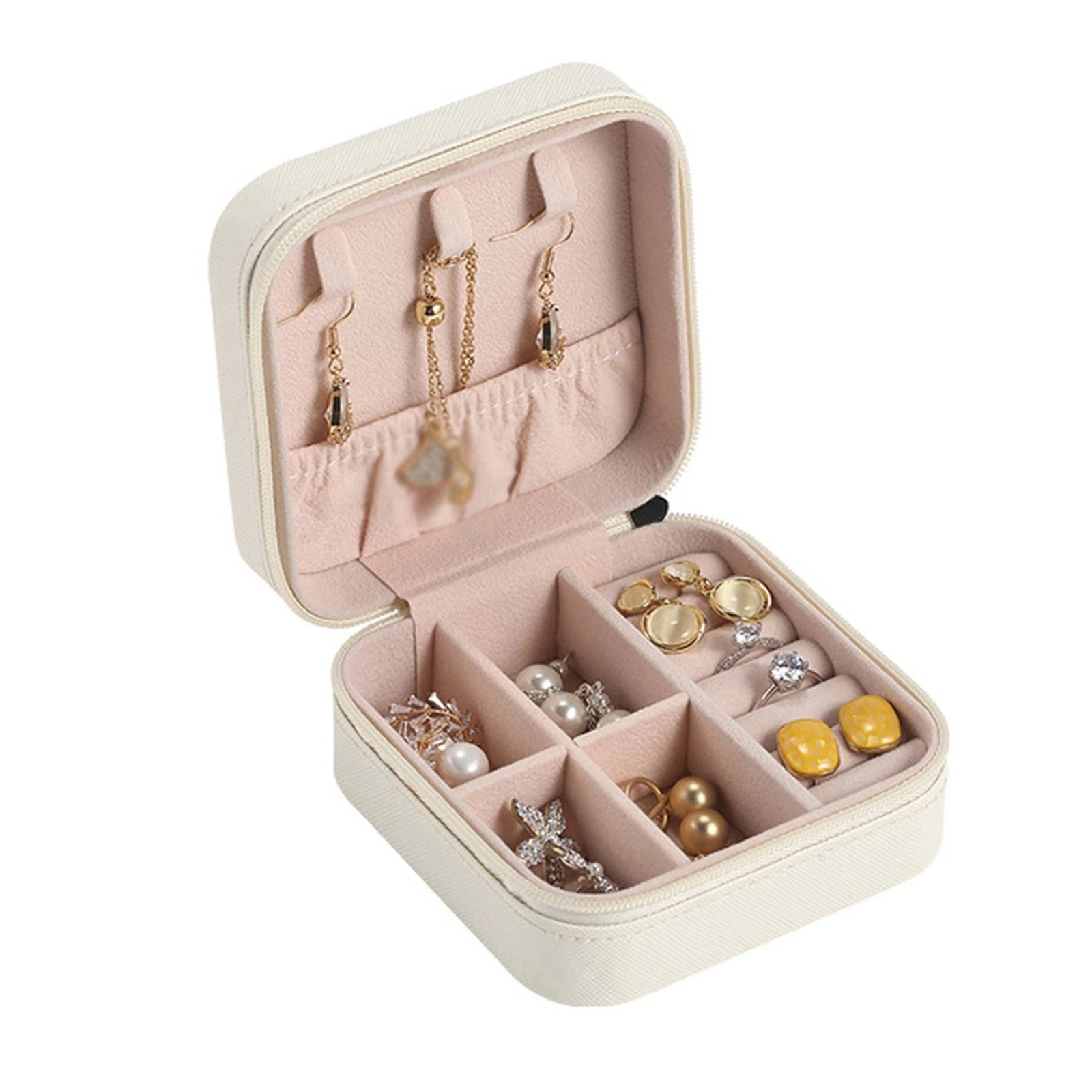 Jewelry Box Storage Organizer Small Portable Leather Single Layer Storage GIYN | eBay