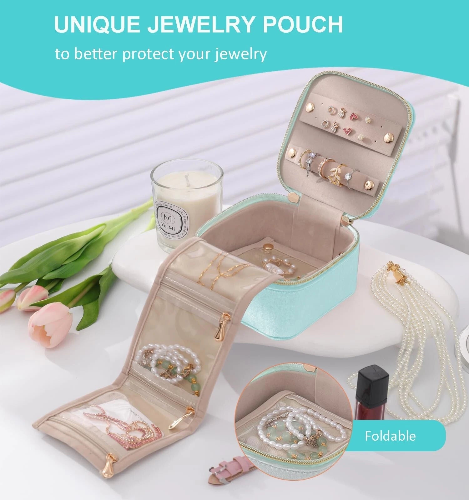 Small Jewelry Box Organizer,jewelry boxTravel Jewelry Storage with 4 Removabl... | eBay