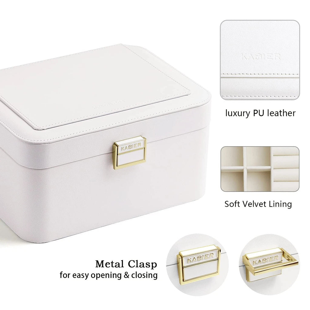 KAMIER Jewelry Box Organizer for Women,2 Layer Jewelry Organizer Boxes for Ea... | eBay