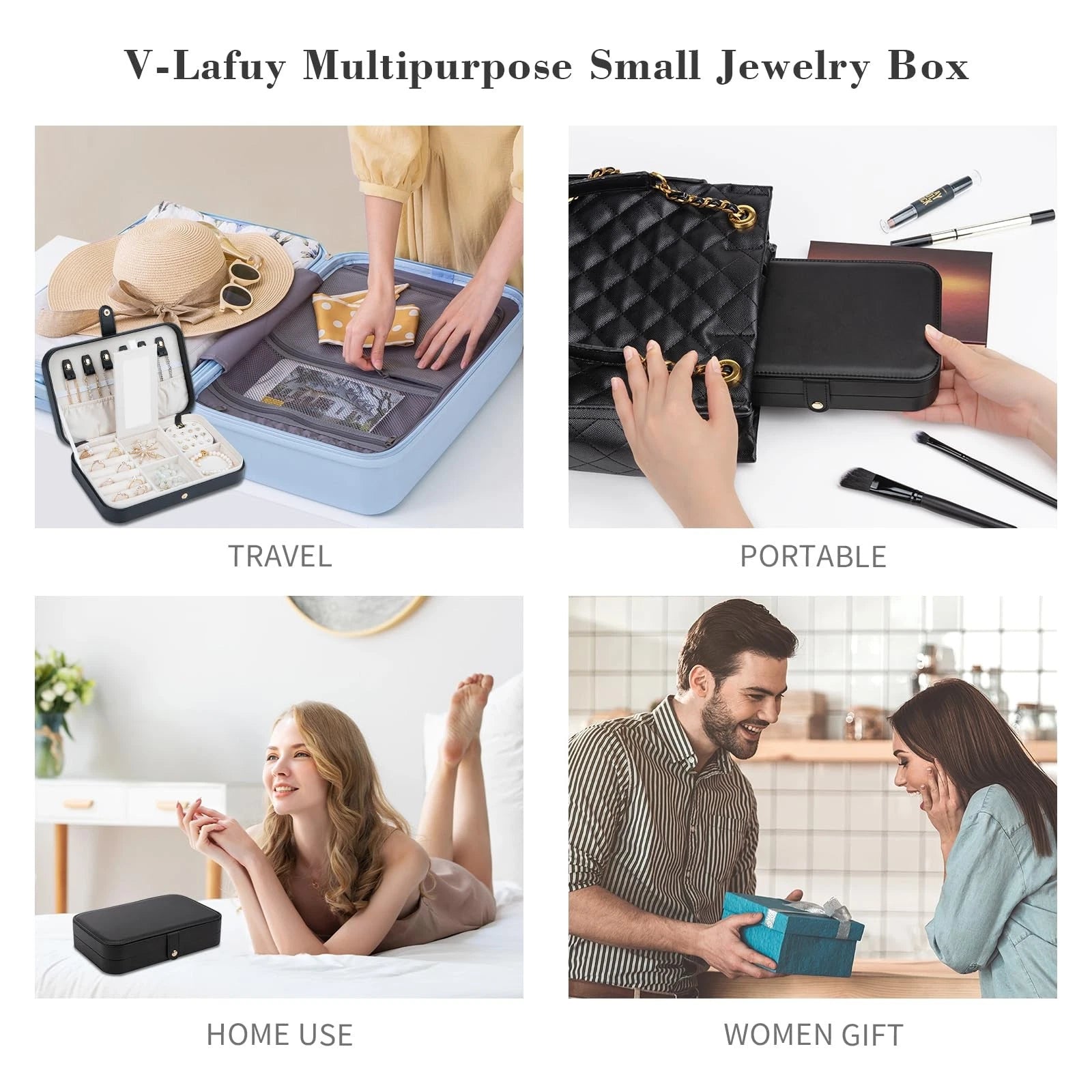 Small Jewelry Box, Travel Jewelry Case Portable Jewelry Boxes for Women, 2-La... | eBay