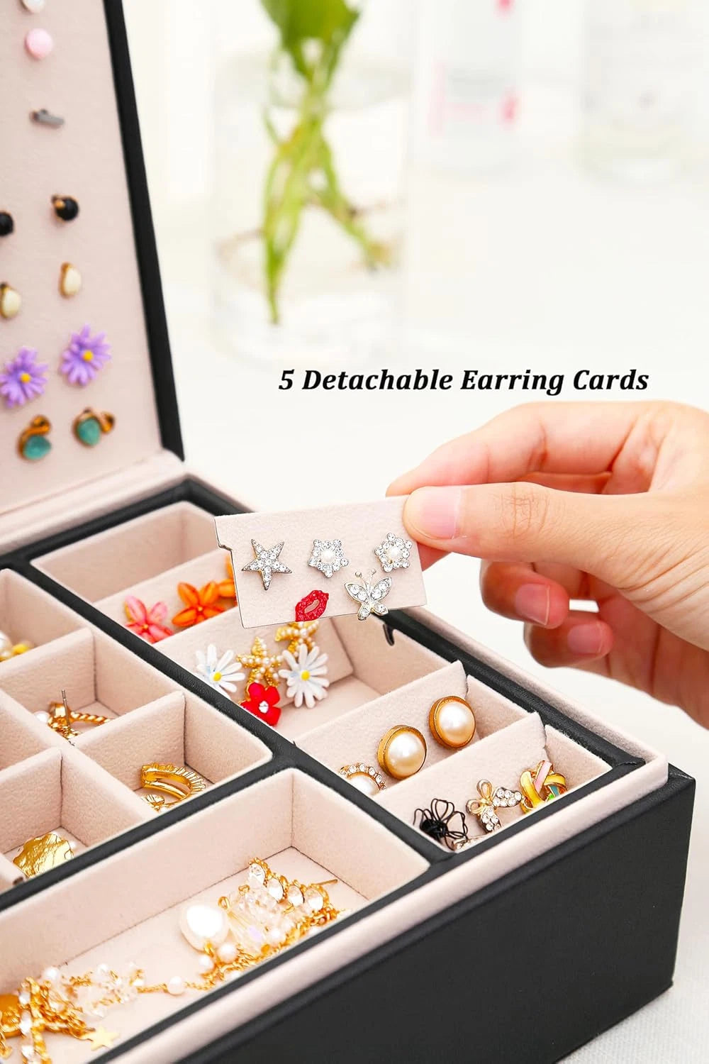Womens Earring Jewelry Box for Girls Jewelry Earring Organizer Box Earring Holde | eBay