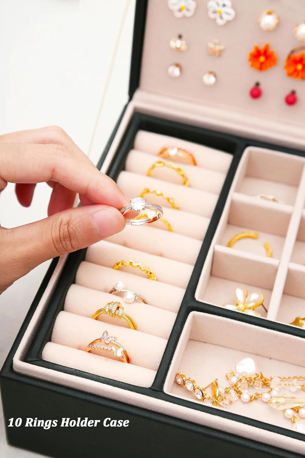 Womens Earring Jewelry Box for Girls Jewelry Earring Organizer Box Earring Holde | eBay