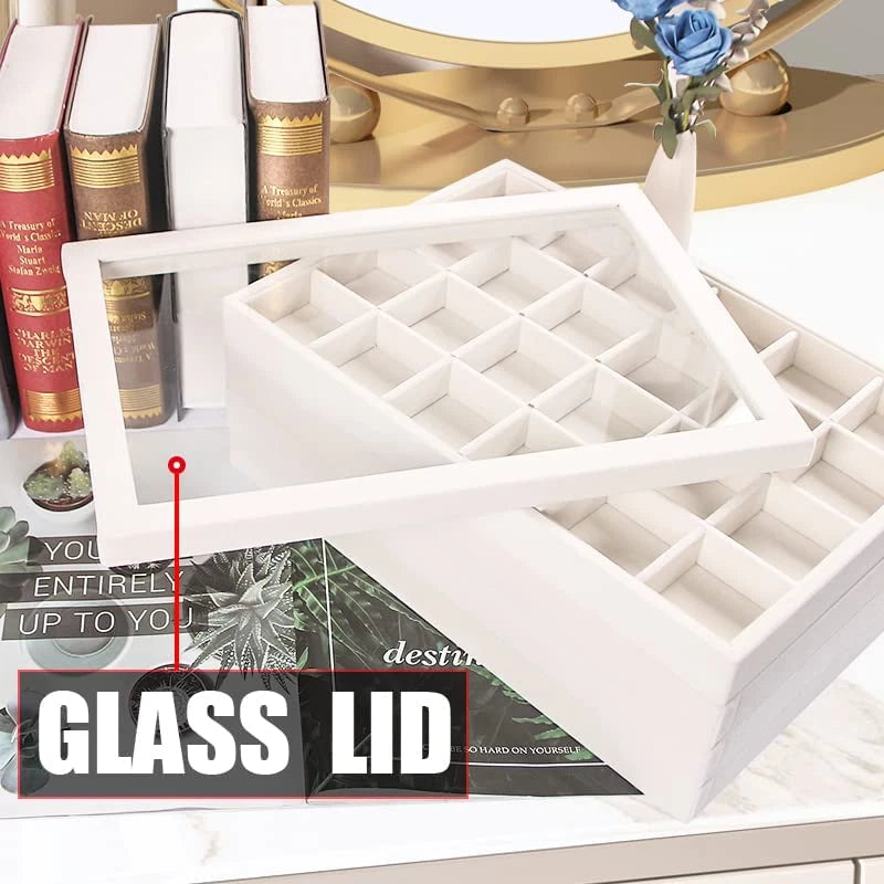 Set of 5 Stackable Jewelry Organizer Tray Necklace Earring Box Storage | eBay