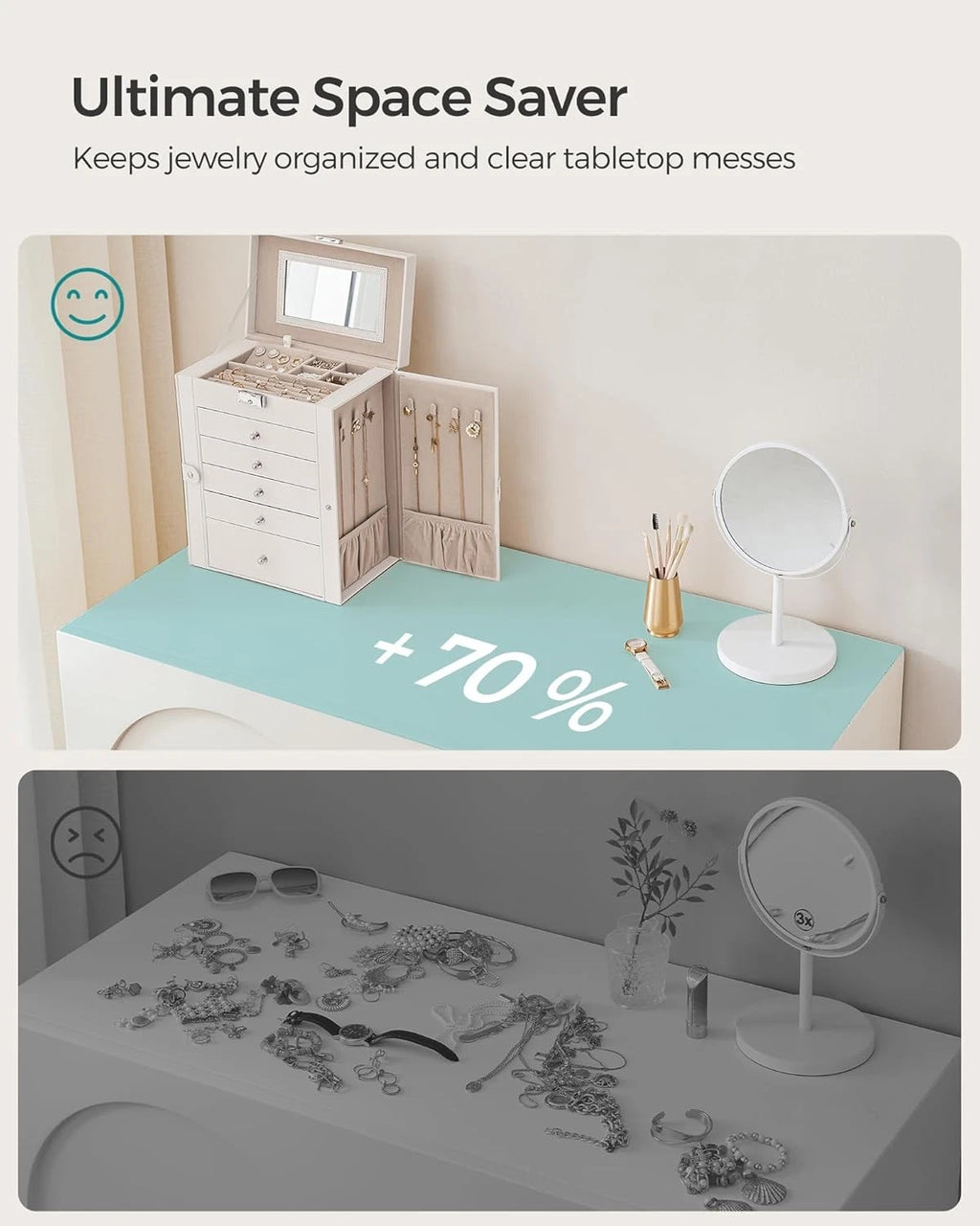 6 Tier Jewelry Box, Jewelry Storage Organizer with 5 Drawers | eBay