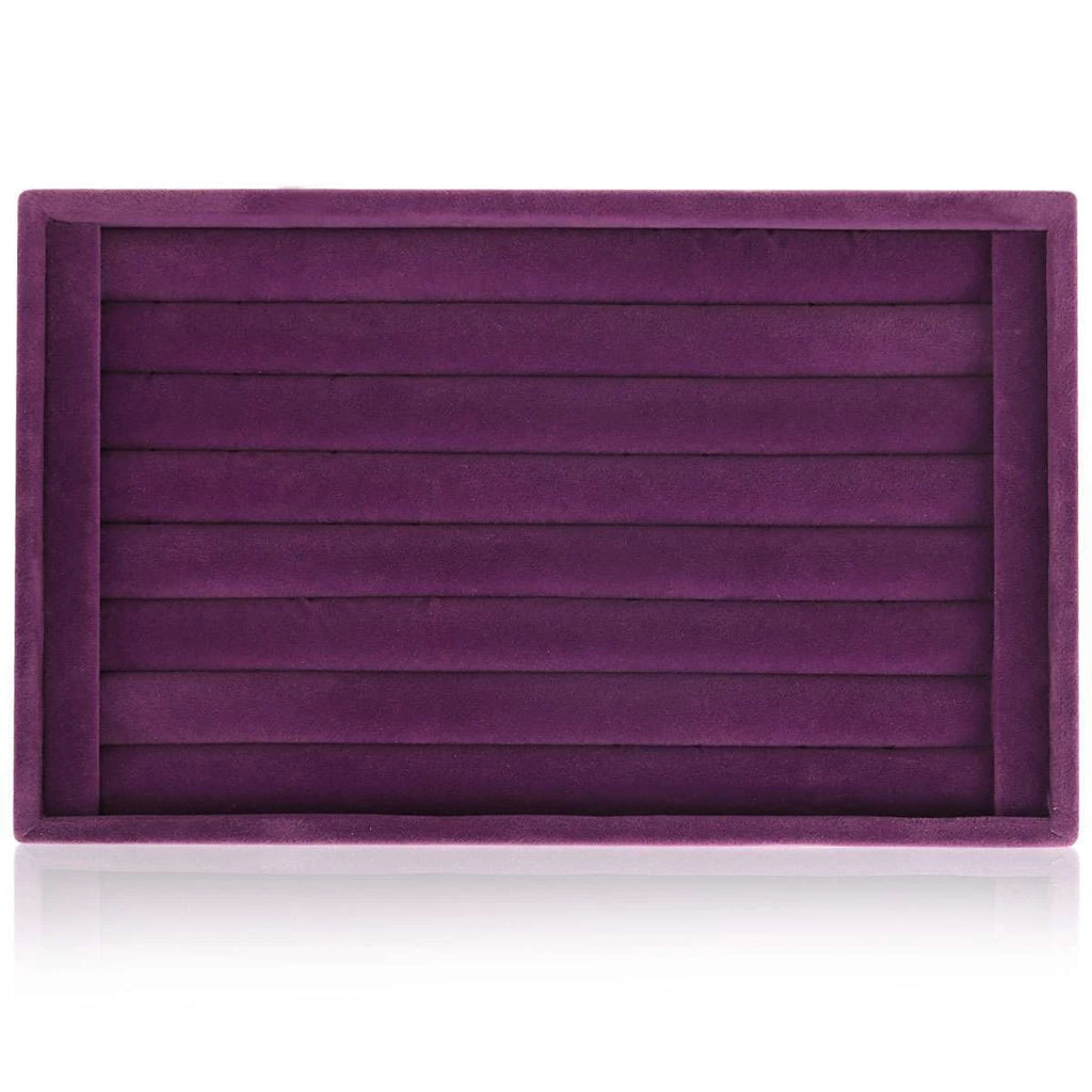 Velvet Jewelry Ring Display Organizer Tray Holder Box Earring Storage Case Slots | eBay