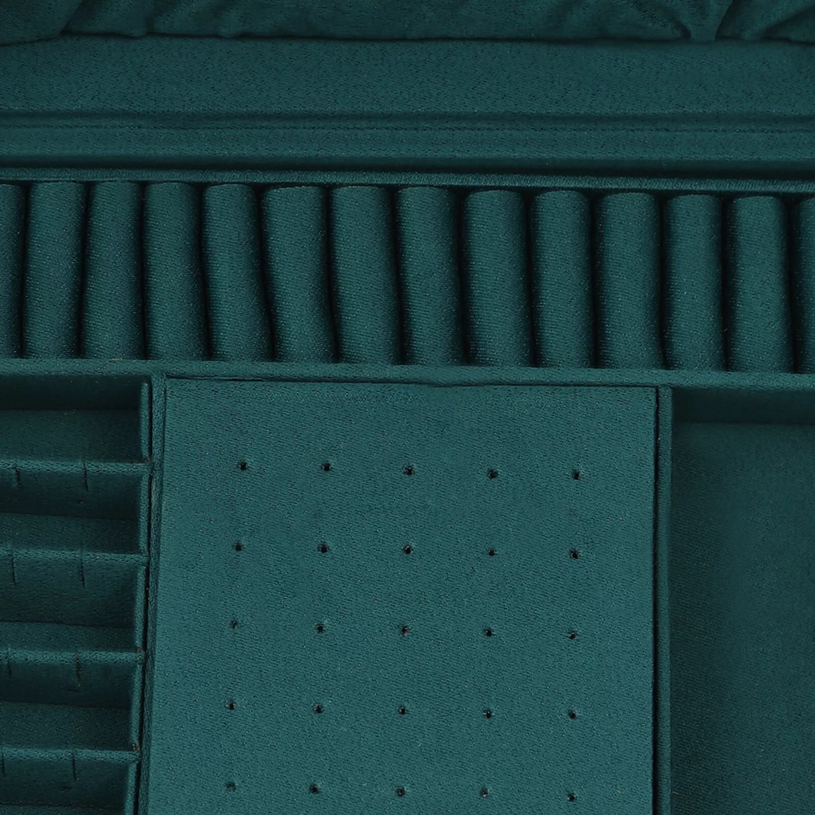 Large Jewelry Box w/ Lock Flannel Jewelry Ring Organizer Case Dark Green 3-Layer | eBay