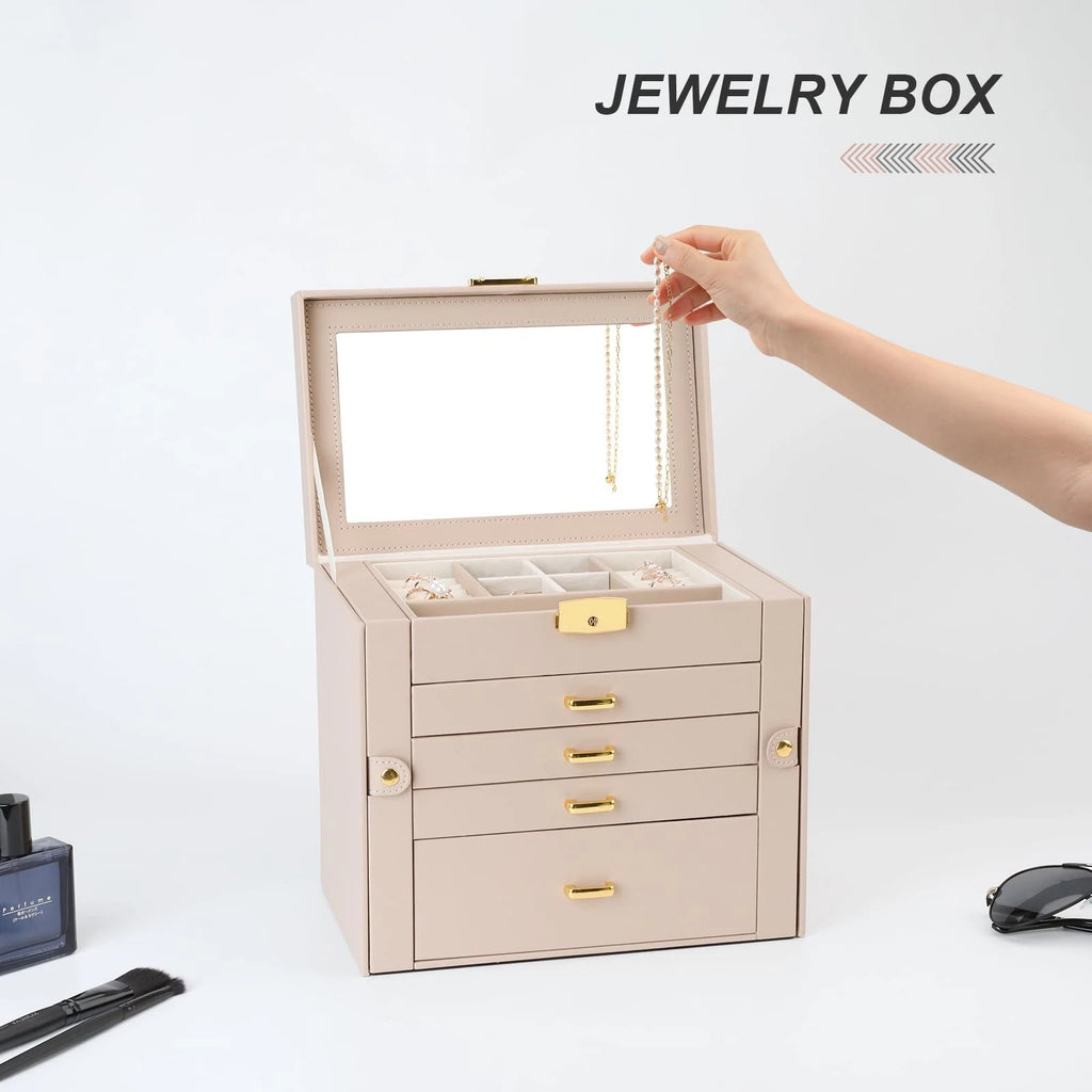 Large Jewelry Box, Jewelry Boxes for Women Large Jewelry Organizers and Stora... | eBay