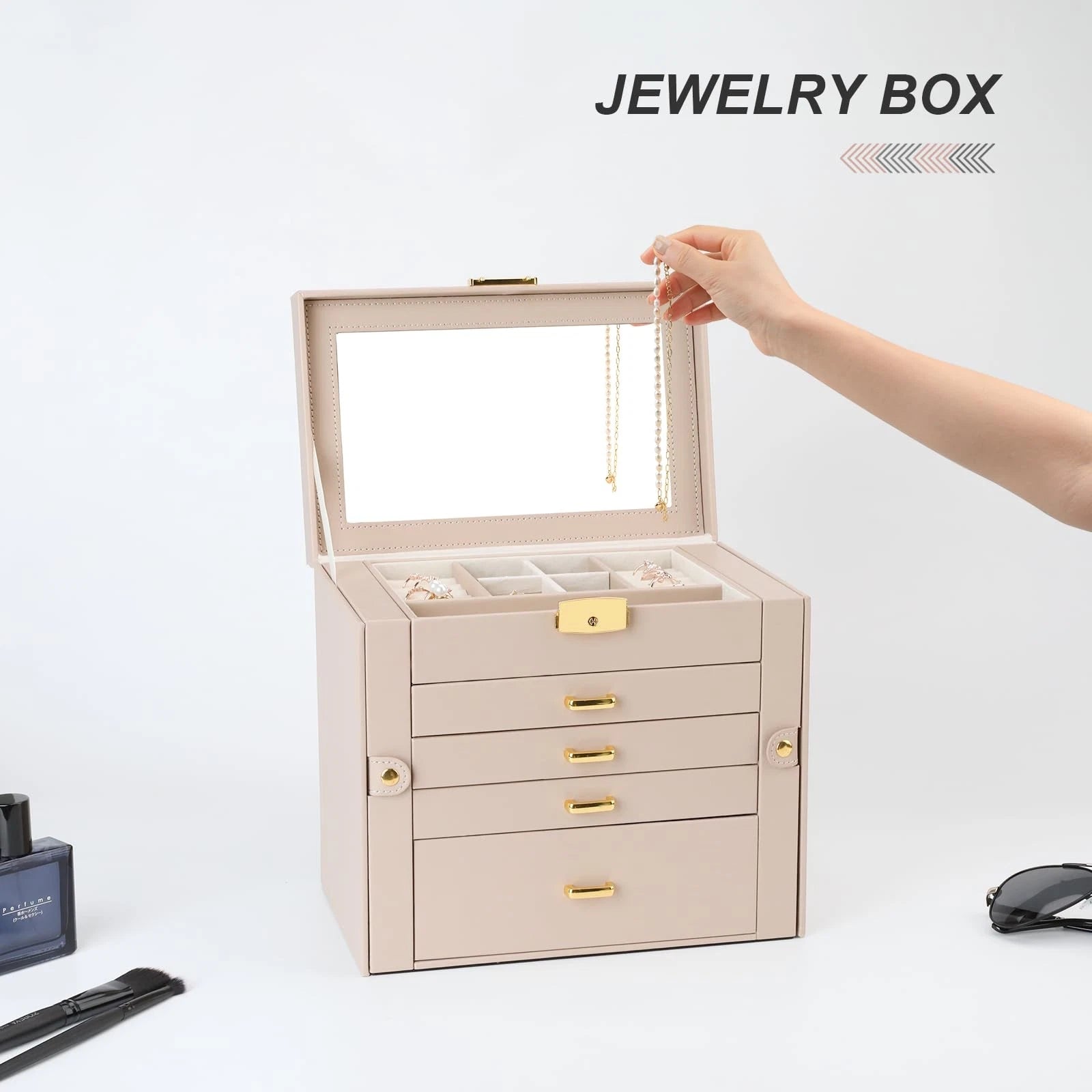 Large Jewelry Box, Jewelry Boxes for Women Large Jewelry Organizers and Stora... | eBay