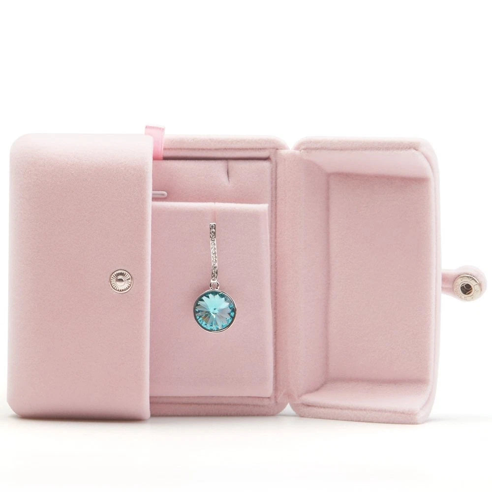 Pink Velvet Jewelry Packaging Box Pendant Earrings Display Storage Case Penda... | eBay
